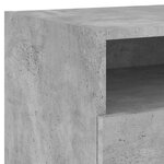 vidaXL Table de chevet avec lumières LED gris béton 40x39x37 cm