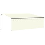 vidaXL Auvent manuel rétractable avec store 4x3 m Crème