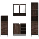 vidaXL Ensemble de meubles de salle de bain 4 Pièces chêne marron