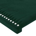 vidaXL Tête de lit à LED Vert foncé 200x5x78/88 cm Velours