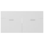 vidaXL Ensemble de meubles de salle de bain Blanc Bois d'ingénierie