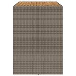 vidaXL Table de bar de jardin et dessus en bois acacia résine tressée