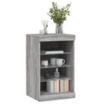 vidaXL Buffet avec lumières LED sonoma gris 41x37x67 cm