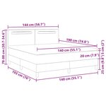 vidaXL Lit à ressorts avec matelas Noir 140 x 190 cm Simili cuir