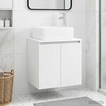 vidaXL Vanité de lavabo mural Blanc 49 5 x 41 x 63 cm
