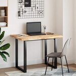 vidaXL Dessus de bureau non traité 80x70x4 cm bois d'acacia massif