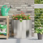 vidaXL Jardinière Argent 60 x 30 x 50 cm Acier inoxydable