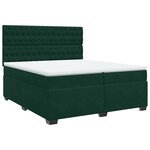 vidaXL Sommier à lattes de lit et matelas Vert foncé 200x200cm Velours