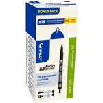 Marqueur permanent Twin Marker  VALUE PACK  noir PILOT