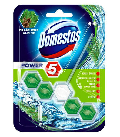 Domestos Bloc Cuvette Power 5 Alpine (lot de 4)