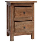 vidaXL Table de chevet bois massif d'acajou 40x30x51 cm