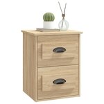 vidaXL Table de chevet murale chêne sonoma 41 5x36x53 cm