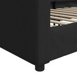vidaXL Lit de repos noir 90x190 cm tissu