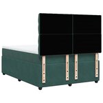 vidaXL Sommier à lattes de lit et matelas Vert foncé 140x200cm Velours