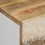 vidaXL Table de chevet 50x33x60 cm bois de manguier massif