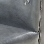 vidaXL Chaise cabriolet Gris cuir véritable