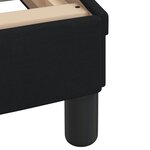 vidaXL Lit avec matelas noir 90x190 cm tissu