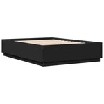 vidaXL Cadre de lit avec lumières LED noir 160x200cm bois d'ingénierie