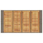 vidaXL Table de jardin avec dessus en bois d'acacia gris 145x80x110 cm