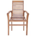 vidaXL Chaises à dîner 6 Pièces avec coussins noir Bois de teck solide
