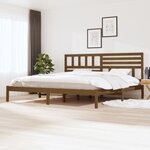 vidaXL Cadre de lit Marron miel Bois de pin massif 200x200 cm
