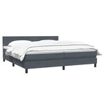 vidaXL Sommier à lattes de lit et matelas gris foncé 180x220cm velours