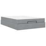vidaXL Cadre de lit avec matelas avec matelas 2 Pièces Gris clair tissu
