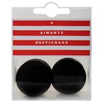 Boite de 4 aimants 32mm de diametre Noir EXACOMPTA