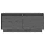 vidaXL Table basse Gris 80x50x35 cm Bois massif de pin