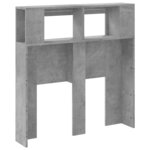 vidaXL Tête de lit à LED gris béton 100x18 5x103 5cm bois d'ingénierie
