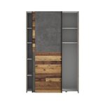 Armoire 2 portes coulissantes multifonction - 120 x 41 6 x 190 5 cm - OZZULA