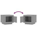 vidaXL Table basse sonoma gris 51x50x45 cm bois d'ingénierie