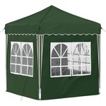 vidaXL Tente de fête pop-up 195 x 195 x 245 cm Vert Tissu Oxford