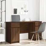 vidaXL Bureau Chêne marron 140 x 49 x 76 cm Bois d'ingénierie
