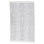 vidaXL Tapis Gris clair 160x230 cm Coton
