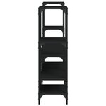 vidaXL Meuble TV noir 206 5x28 5x95 cm Bois d'ingénierie