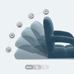 vidaXL Fauteuil de sol ajustable Bleu Velours