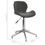Vidaxl chaises pivotantes de salle à manger 2 pièces gris foncé velours