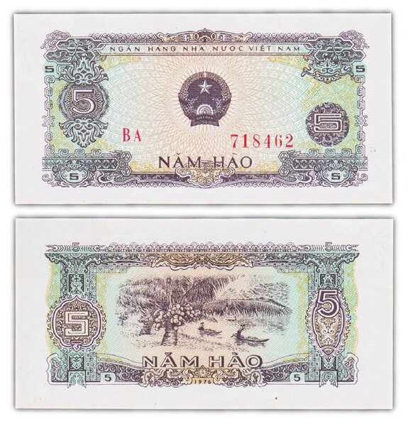 Billet de Collection 5 Hao 1976 Vietnam - Neuf - P79