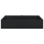 vidaXL Vasque 50x38x11 cm fonte minérale/marbre noir mat