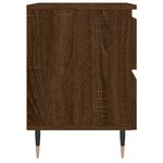vidaXL Table de chevet chêne marron 40x35x50 cm bois d’ingénierie