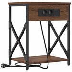 vidaXL Cabinet de chevet 2 Pièces Chêne marron 41 x 31 x 51 cm