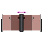 vidaXL Auvent latéral rétractable marron 100x1000 cm