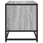 vidaXL Meuble TV sonoma gris 80x34 5x40 cm bois d'ingénierie et métal