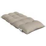 vidaXL Coussins de chaise à dossier bas lot de 2 taupe tissu oxford