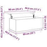 vidaXL Table basse Gris béton 90x44 5x45 cm Bois d'ingénierie
