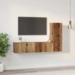 vidaXL Ensemble meuble TV 3 Pièces Bois ancien 60 x 30 x 30 cm