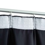 vidaXL Rideaux occultants avec crochets 2 Pièces Anthracite 140x225 cm