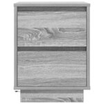 VidaXL Tables de chevet avec lumières LED 2Pièces sonoma gris 38x34x50 cm