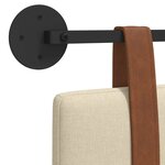 vidaXL Tête de lit suspendue Uni Crème 130 x 55 x 5 cm PU antique